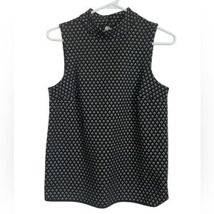 Banana Republic NWOT Knit Black w White Office Top, Stretch
